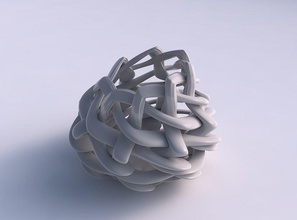 vase sphericall interlacing Gitter extrudiert Linien oben gestreckt Obere Ecke Haus top Dekor 3d print model - Mito3D