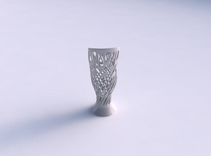 vazo alt bükülmüş düzgün kesim eksantrik sıkılmış ev pürüzsüz keser dekor 3d print model - Mito3D