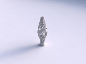 vase pressé bas tordu lisse coupes long cou maison les coupures décor 3d print model - Mito3D