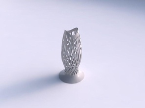 vaso espremido inferior torcida suave cortes streched superior a casa topo decoração 3d print model - Mito3D