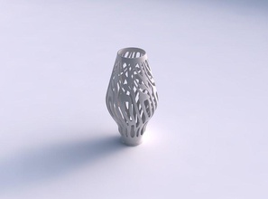 vase squeezed bottom twisted smooth cuts wide middle house decor 3d print model - Mito3D