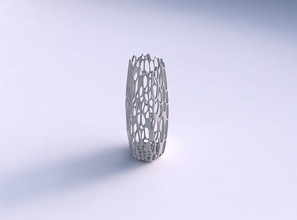 vase squeezed hexagon cracked organic lattice house dish decor architectural decoration 3d print model - Mito3D