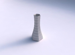 vaso espremido hexágono estranho telhas a casa prato decoração de arquitetura 3d print model - Mito3D