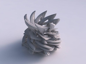 vazo örgü çekilmiş çizgiler sıkılmış twisted titreşim ev kafes bükülmüş dekor 3d print model - Mito3D