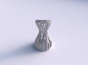 vase gedrückt mitte glatt schneidet exzenter haus dekor 3d print model - Mito3D