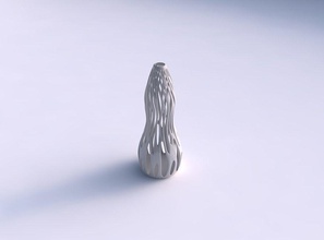 vazo uzun boyun orta yumuşak kesimler sıkılmış ev pürüzsüz keser dekor 3d print model - Mito3D