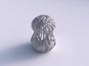 vaso espremido meados suave cortes a casa mid decoração 3d print model - Mito3D
