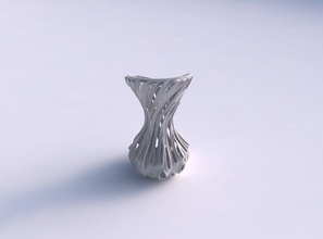 vaso espremido meados suave extuded cortes excêntricos a casa mid excêntrico decoração 3d print model - Mito3D