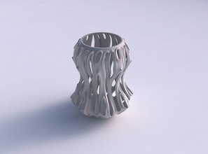 vaso espremido meados suave extuded cortes a casa mid decoração 3d print model - Mito3D