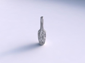 vase gequetscht Hals zwei geschichteten Zweige langen Haus gepresste layered Niederlassungen lange Dekor 3d print model - Mito3D