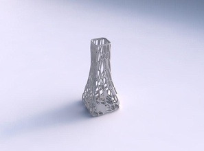 vase gequetscht Rechteck twisted Bio-Gitter Haus gepresste Bio Gitter Gericht Dekor architektonische Dekoration 3d print model - Mito3D