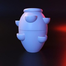 vaso stl ceramica interni design casalinghi fiore casa arredamento 3d print model - Mito3D