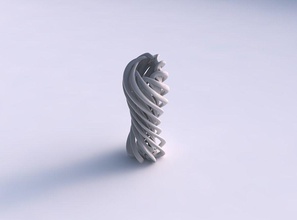 vase straight double twisted collapsed top pimp up house decor 3d print model - Mito3D