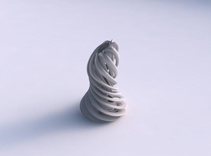 vase straight double twisted collapsed top streched corner house decor 3d print model - Mito3D