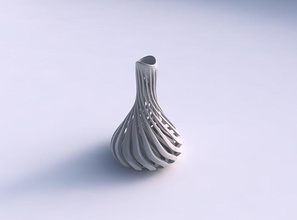 vase gebogen scharf muskel struktur verdrehte gedehnt haus dekor 3d print model - Mito3D