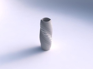vaso alto twisted piegato in estruso di linee 3 casa il altezza piegate le arredamento 3d print model - Mito3D