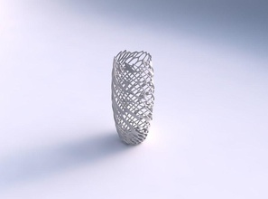 vase tall twisted cracked organic lattice 3 house decor 3d print model - Mito3D