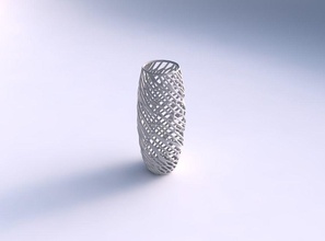 vaso de altura torcida facetada orgânica lattice 2 a casa decoração 3d print model - Mito3D