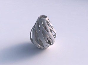 vaso conicità 2 contorto esterno linee casa arredamento 3d print model - Mito3D