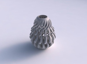 vazo incelmek 2 bükülmüş keskin kas yapı sıkılmış ev dekor 3d print model - Mito3D
