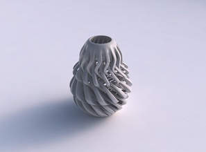 2 vazo konik keskin kas yapısı sıkılmış bükülmüş ev Kas dekor 3d print model - Mito3D
