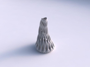 vase verjüngung biege verdrehte muskel struktur gedehnt haus dekor 3d print model - Mito3D