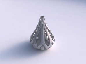 vase taper drop shape inner outer lines tapered 2 house decor 3d print model - Mito3D