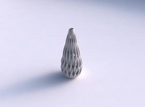 vase verjüngung verdrehte muskel struktur hals haus dekor 3d print model - Mito3D