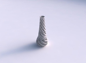 vase taper slim intertwining lines very twisted house decor 3d print model - Mito3D