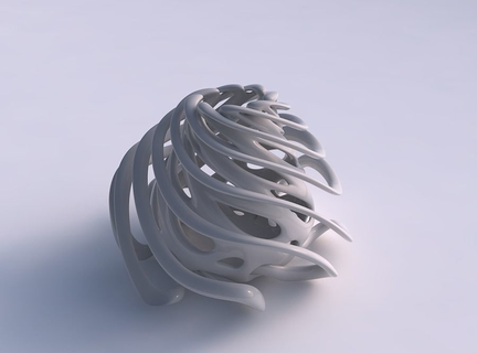 vazo incelmek pürüzsüz Kesikler bükülmüş çizgiler dalgalı ev dekor 3d print model - Mito3D
