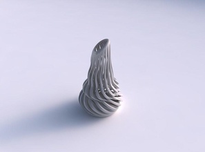 vase verjüngung verdrehte muskel struktur gedehnt ecke haus dekor 3d print model - Mito3D