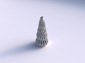 vase taper twisted sharp muscle structure long neck house decor 3d print model - Mito3D