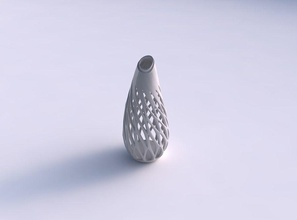 vase tapered slim smooth beveled cuts extruded top pimp up house decor 3d print model - Mito3D