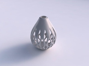 vase tapered smooth beveled cuts extruded top squeezed house decor 3d print model - Mito3D