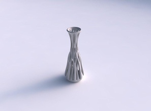 vaso fino pescoço entrelaçamento de linhas cônico a casa fina decoração 3d print model - Mito3D