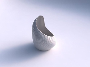 vase tide diagonal grid bulges house decor 3d print model - Mito3D