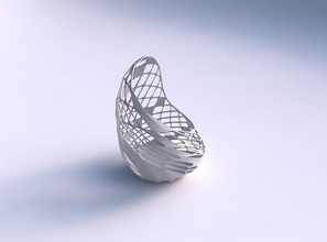 vaso maré diagonal da grade binomial 3 a casa grelha lattice decoração 3d print model - Mito3D