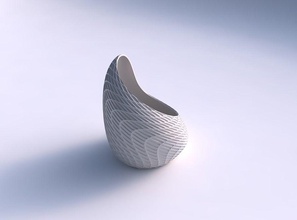 vase tide grid piramides 2 house decor 3d print model - Mito3D