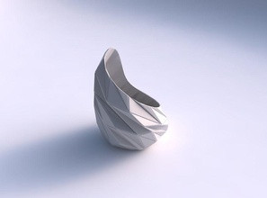 vase tide random triangle plates 2 house decor 3d print model - Mito3D