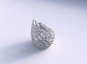 vase tide twisted cracked organic lattice 3 house decor 3d print model - Mito3D