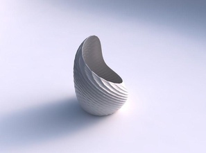 vaso maré torcida diagonal padrão de grade a casa grelha o decoração 3d print model - Mito3D