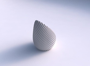 vaso marea contorto estruso verticale linee 2 casa arredamento 3d print model - Mito3D