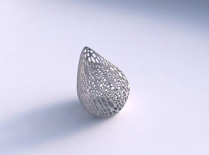 vase tide twisted fine organic lattice house decor 3d print model - Mito3D