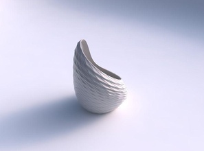 vase tide twisted grid plates house decor 3d print model - Mito3D