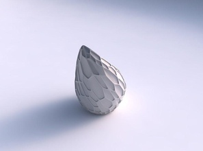 vase tide twisted organic dents house decor 3d print model - Mito3D