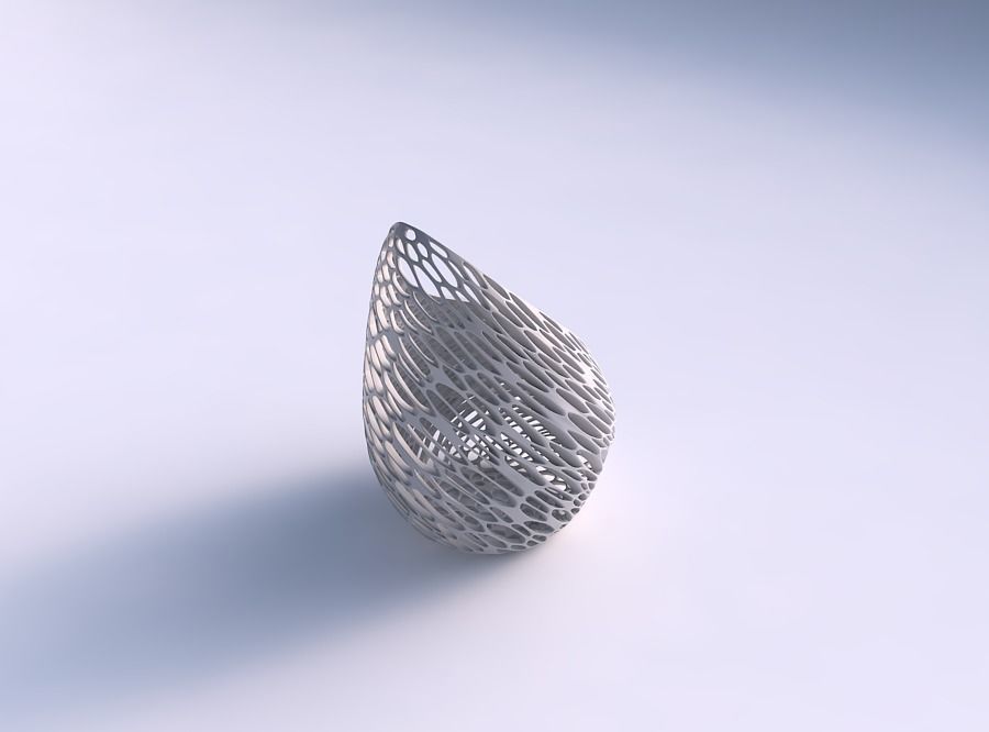 vase tide twisted organic lattice thickness 2 house decor 3D print model - Mito3D