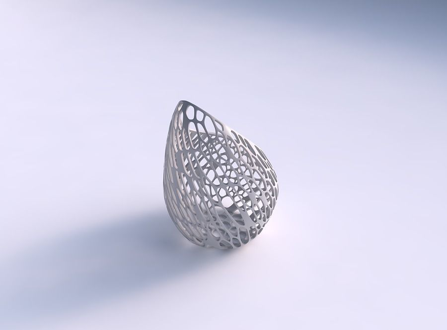 vase tide twisted vertical organic lattice house decor 3D print model - Mito3D