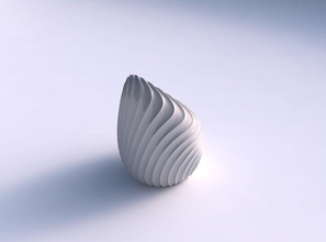 vase tide twisted wavy extruded lines 4 house decor 3d print model - Mito3D