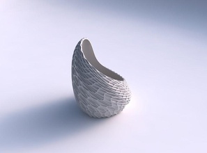 vaso maré ondulado grade piramides a casa grelha decoração 3d print model - Mito3D