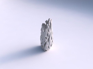 vase renversé triangle facettes coupes des renflements maison à bout les coupures plat décor architectural de la décoration 3d print model - Mito3D